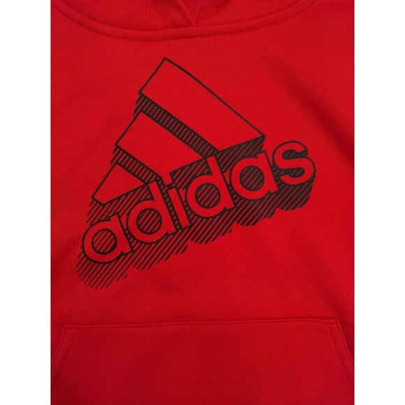 Adidas Kids Red Hoodie Sweatshirt Size 6 Regular Fit 100% Polyester. - Picture 5 of 8